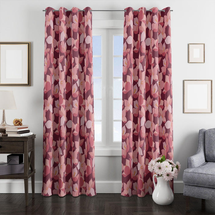 it's pnik flower time to blossom window Curtain