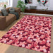 it's pnik flower time to blossom Living room carpet rugs