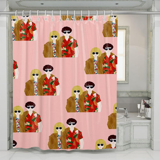 james with alyssa best netflix couple shower curtains