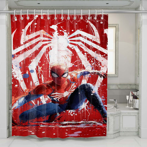 spiderman art 1 shower curtains