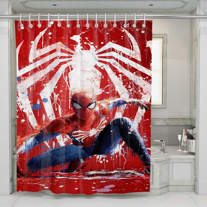 spiderman art 1 shower curtains