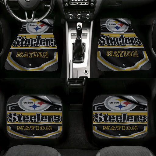 jersey texture steelers nation nfl Car floor mats Universal fit