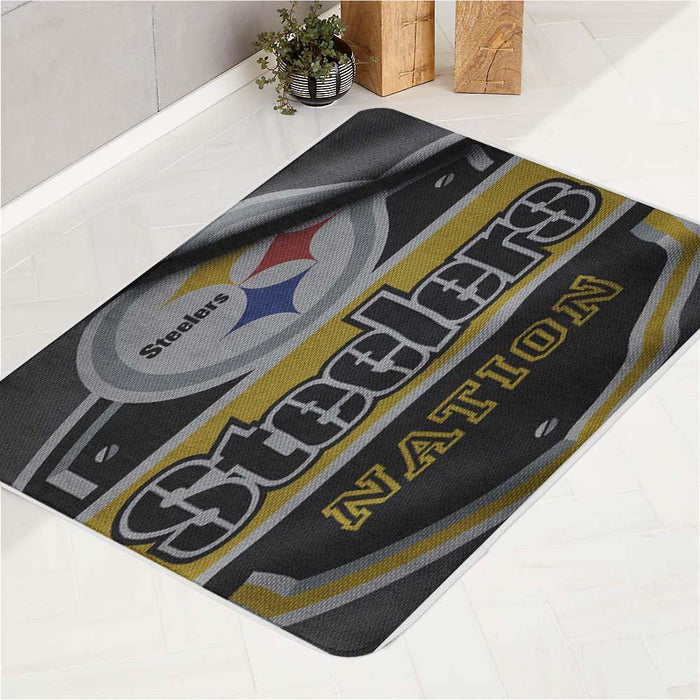 jersey texture steelers nation nfl bath rugs