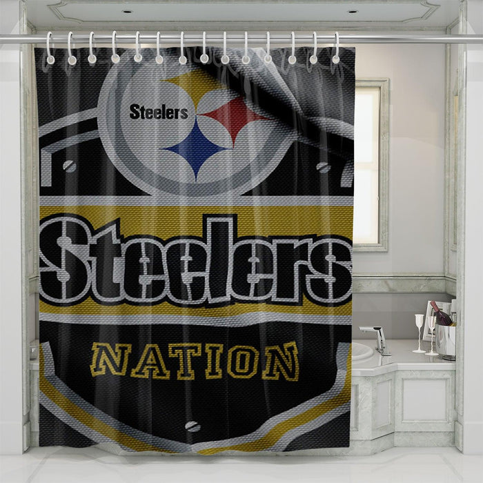 jersey texture steelers nation nfl shower curtains