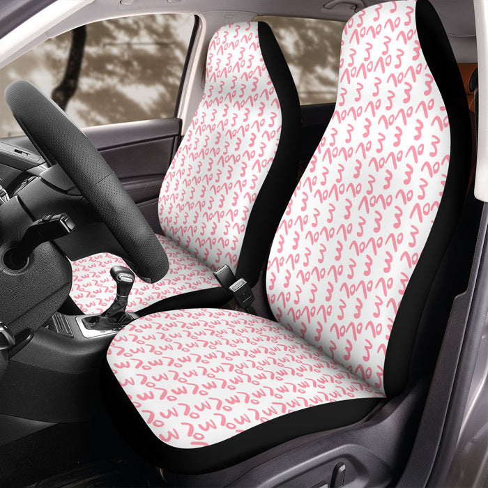 japanesse cute emoticons Car Seat Covers