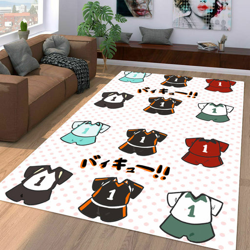 jersey haikyuu volley ball team Living room carpet rugs