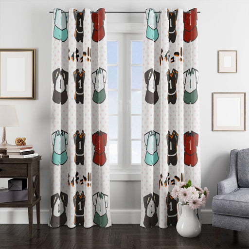 jersey haikyuu volley ball team window Curtain