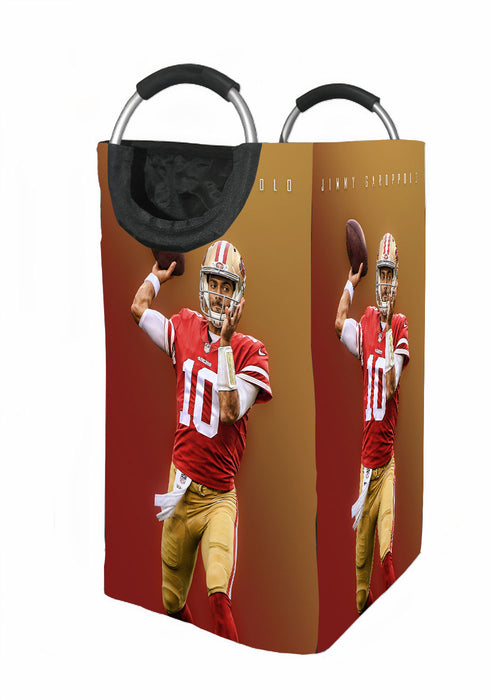 jimmy garoppolo nfl player Laundry Hamper | Laundry Basket