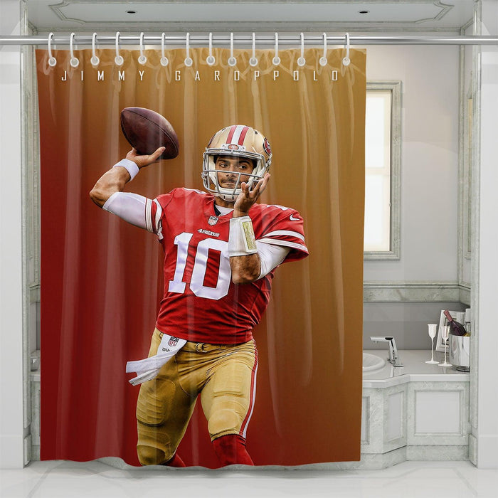 jimmy garoppolo nfl player shower curtains