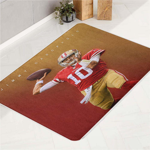 jimmy garoppolo nfl player bath rugs