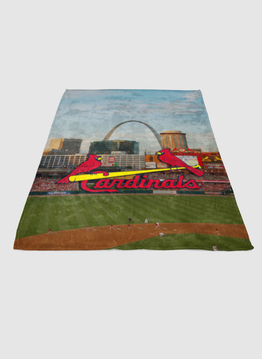 St Louis Cardinals Arch 03 soft fleece blanket