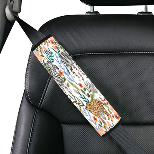 jungle animals and flora art Car seat belt cover