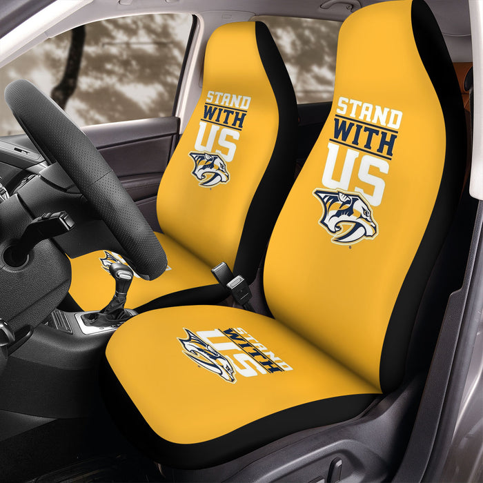 stand with  Nashville Predators Car Seat Covers