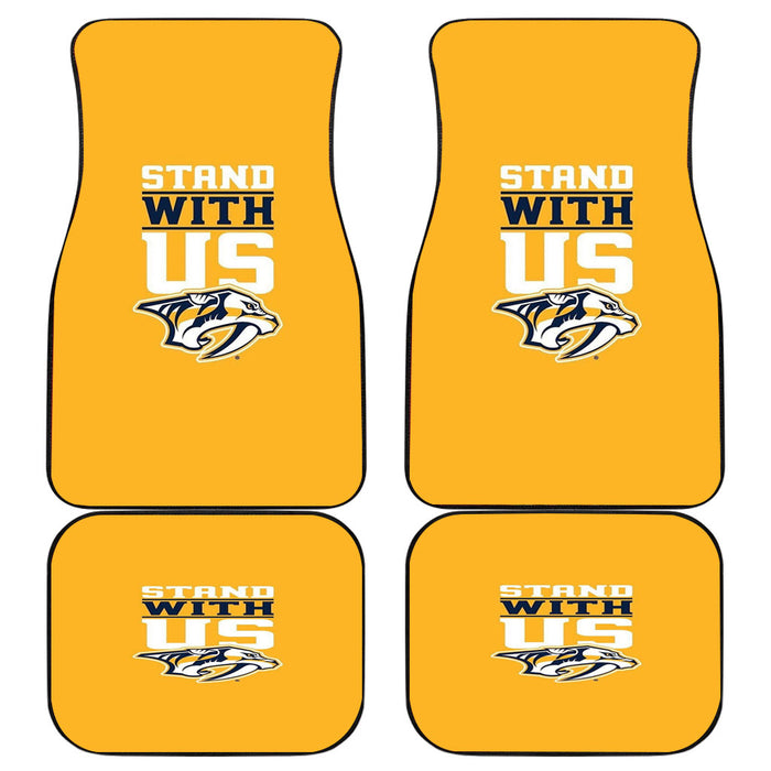 stand with  Nashville Predators Car floor mats Universal fit