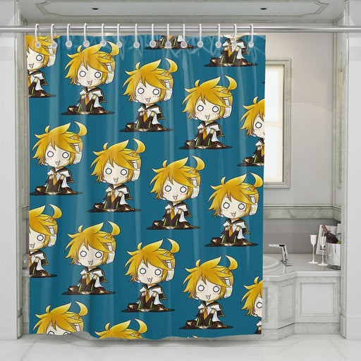 kagamine len vocaloid member shower curtains