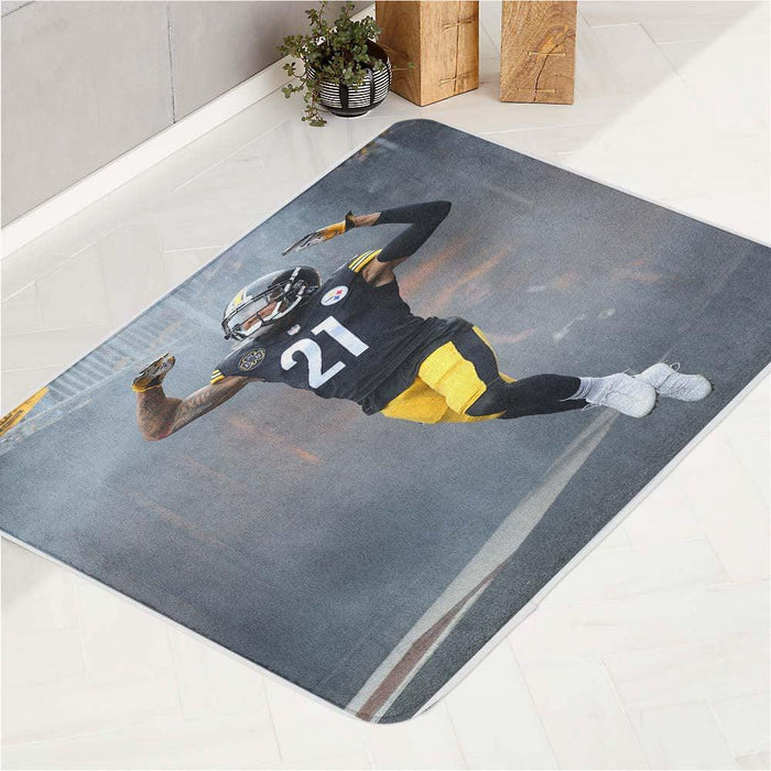 joe haden of pittsburgh steelers bath rugs