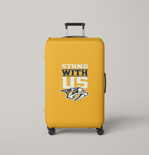 stand with  nashville predators Luggage Cover | suitcase
