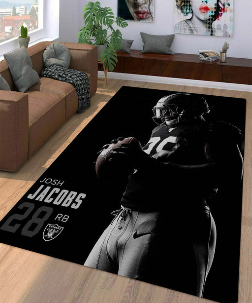 josh jacobs from oakland raiders Living room carpet rugs