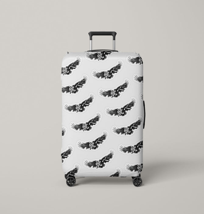 karasuno black crows haikyuu Luggage Cover | suitcase