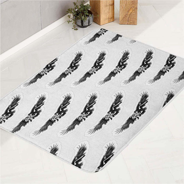 karasuno black crows haikyuu bath rugs