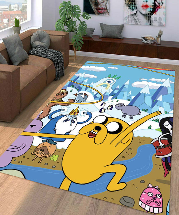 jake and another character adventure time Living room carpet rugs