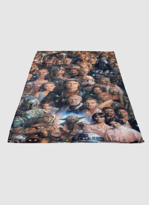 Star wars characters soft fleece blanket