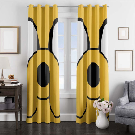 jake face adventure time window curtains