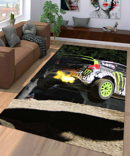 jumping of racing car extreme Living room carpet rugs