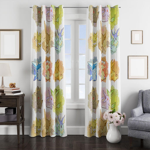 kawaii species of pokemon window Curtain