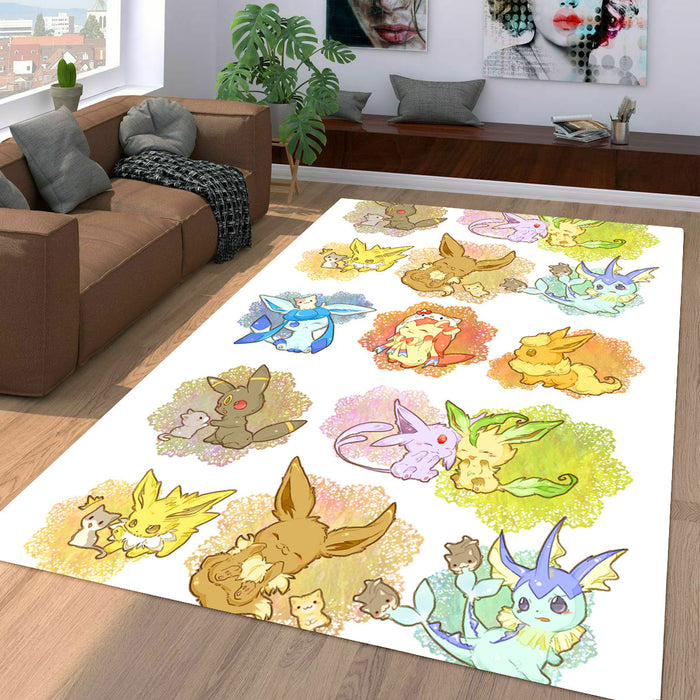 kawaii species of pokemon Living room carpet rugs