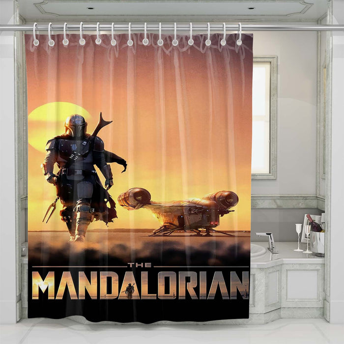 star wars mandalorian 1 shower curtains