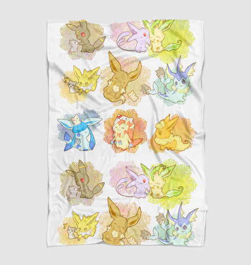 kawaii species of pokemon Ultra soft fleece blanket