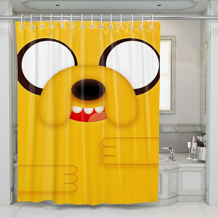 jake flat adventure time shower curtains