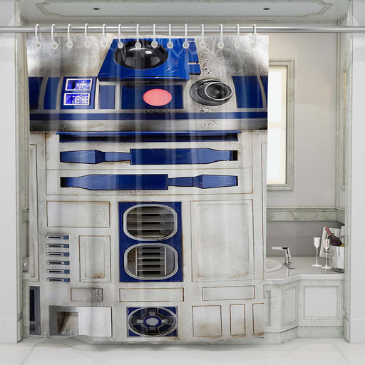 star wars r2d2 robot shower curtains