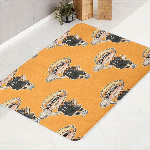 kei tsukishima siwth volley ball karasuno bath rugs