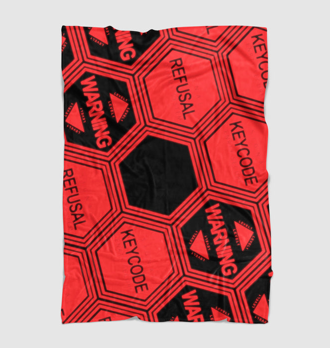 keycode warning level 1 evangelion Ultra soft fleece blanket