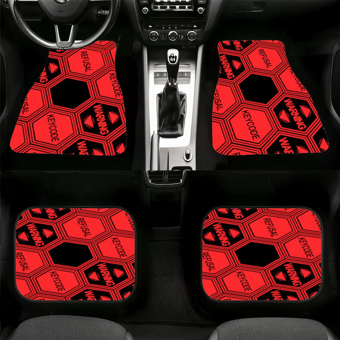 keycode warning level 1 evangelion Car floor mats Universal fit