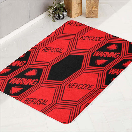 keycode warning level 1 evangelion bath rugs