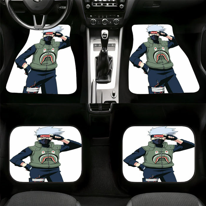 kakashi supreme and bape Car floor mats Universal fit