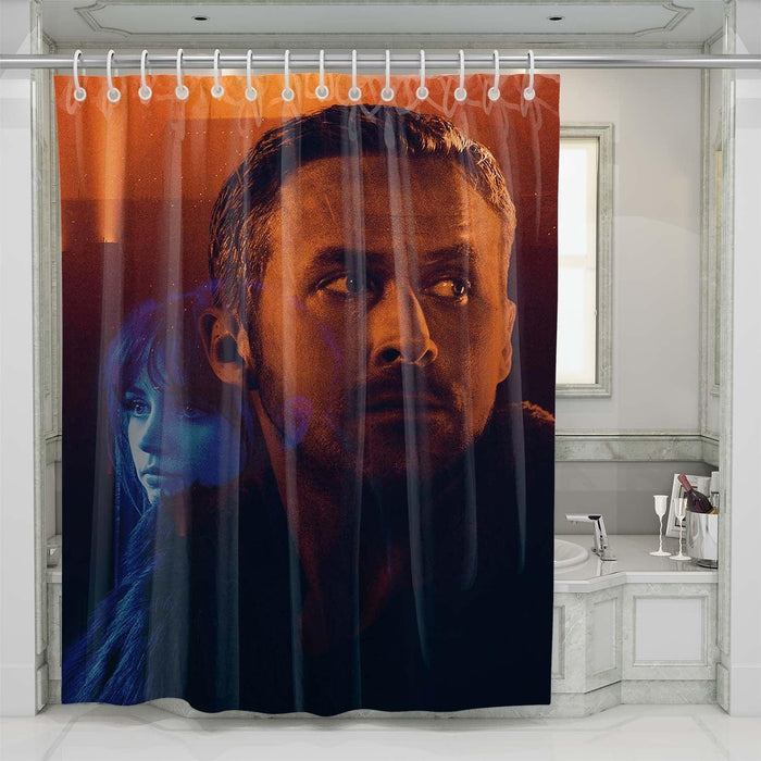 joi and officer k blade runner 2049 shower curtains