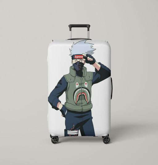 kakashi supreme and bape Luggage Covers | Suitcase