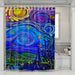 starry night stained glass shower curtains