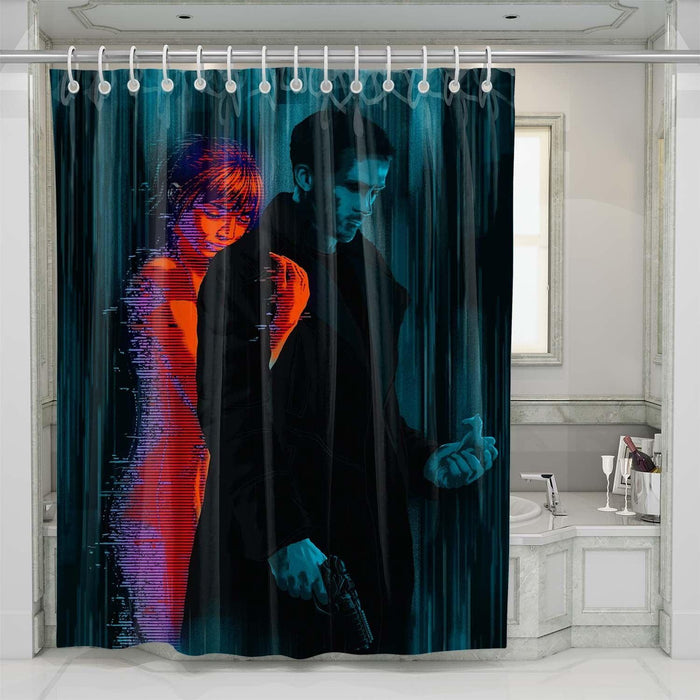 joi in the rain blade runner shower curtains