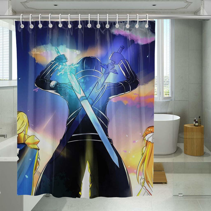 joi in the rain blade runner shower curtains