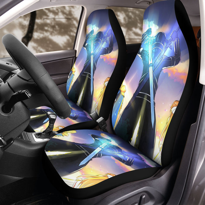 kirito asuna and alice graphic Car Seat Covers