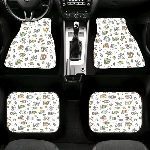 kids camp with animal Car floor mats Universal fit