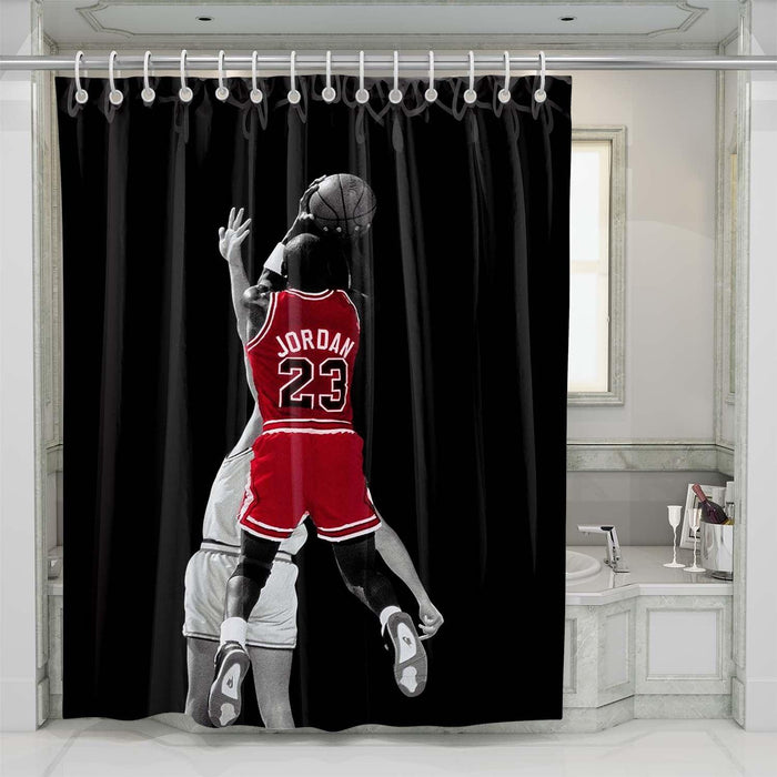 jordan player american basketball shower curtains