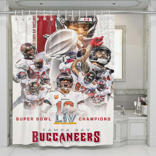 superbowl tampa bay buccaneers shower curtains