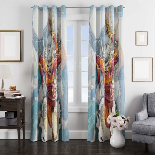 justice league character window curtains