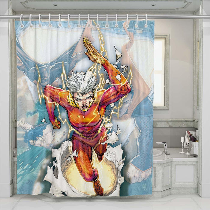 justice league character shower curtains